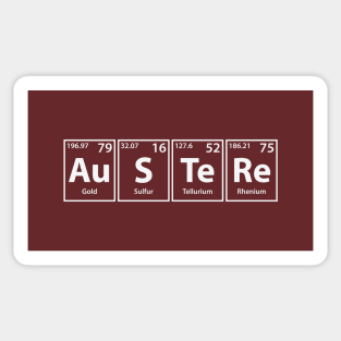 Austere (Au-S-Te-Re) Periodic Elements Spelling Sticker
